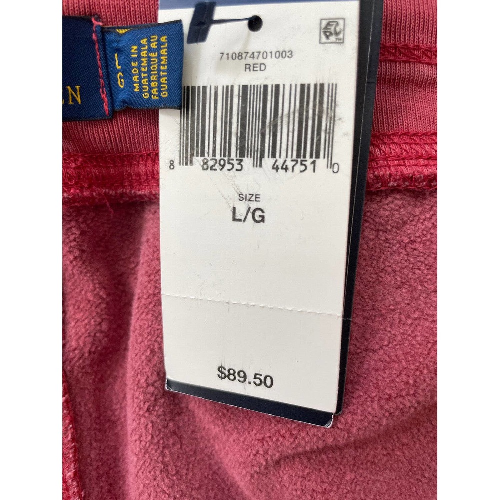 Ralph Lauren Polo Mens Floral Accent Sweat Shorts Nantucket Red Sz Large - Picture 3 of 3